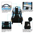 thumbnail image 4 of FORMRS Kids School Backpack Elementary Student Unisex Travel Bookbag with Reflective Stripes, Yellow Sailboats, 4 of 7