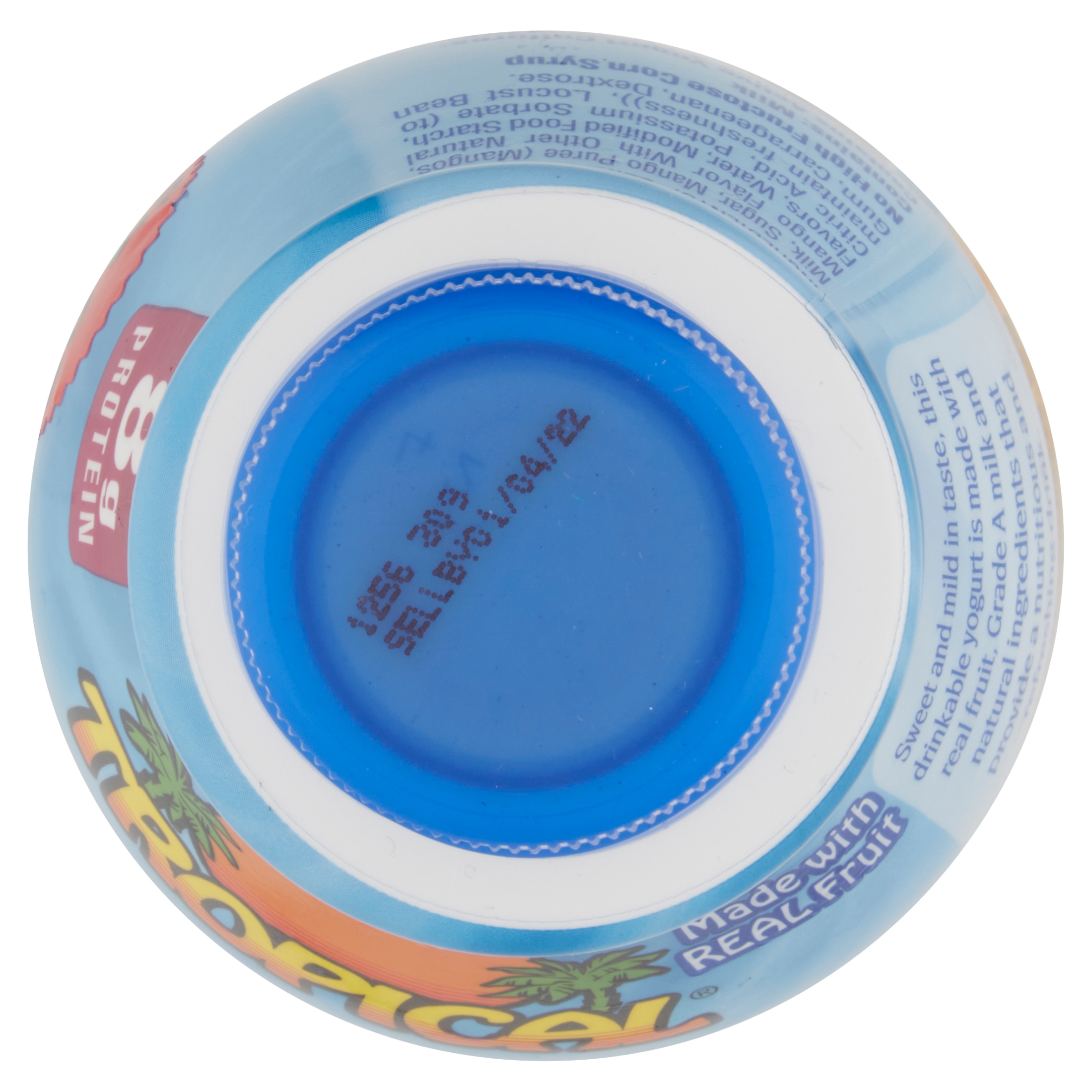 Tropical Low-Fat Mango Drinkable Yogurt, 28 fl oz Resealable Plastic Bottle, 8g Protein Per Serving
