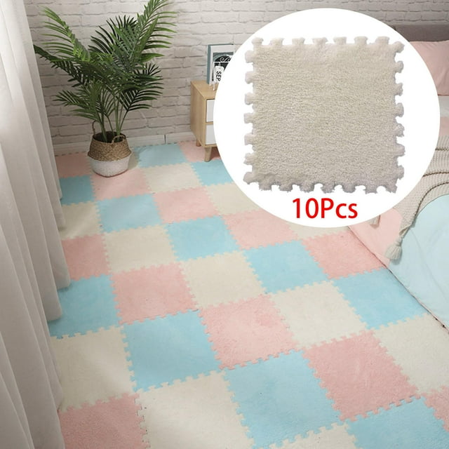 10 Uds. Alfombrilla de espuma de felpa antideslizante 30x30cm alfombra de escalada suave alfombrillas para el área de la alfombra para el ejercicio de
