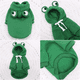 thumbnail image 3 of Abrigo de suéter básico para perros, abrigo cálido con forma de rana bonita, conjunto de ropa para clima frío para mascotas, abrigo MFZFUKR CPB-DE-LYY1948-4, 3 of 5