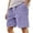 Purple, variant on LIIPEE Mens Casual Shorts Summer Comfortable Versatile Solid Color Stretch Elastic Waist Drawstring Shorts With Pockets Male Breathable Basketball Golf Gym Shorts,White,XL