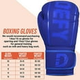 thumbnail image 3 of DEFY Sports Boxing Gloves for Men & Women - MMA Muay Thai Gloves for Punching Heavy Bags, Full Blue, 16oz, 3 of 5