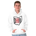 thumbnail image 5 of Ohio Pride OH Shaped Outline State Hoodie Sweatshirt Women Men Brisco Brands X, 5 of 6