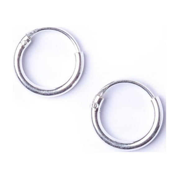 81stgeneration Women's 925 Sterling Silver 1.2 mm 8 mm Tiny Round Hoop Earrings