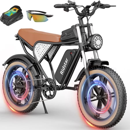 Electric Bike for Adults,1500W Mountain Bike 48V 20Ah Removable Battery E-Bike 33mph,20" Fat Tire Electric Motorcycle, Shimano 7 speed Full Suspension Bicycle UL2849