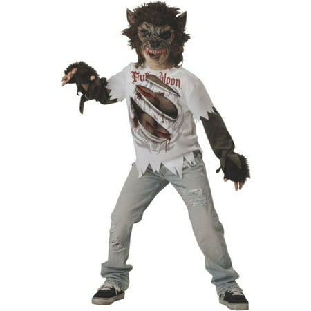 Morris Costumes Boys Realistic Vinyl Chinless Werewolf Costume 10, Style IC17015LG