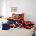 thumbnail image 6 of Erosebridal American Football Bedding Sets Twin Size, Soccer Sports Bed Sheets Set, Orange Navy, Denver, Ultra Soft 7 Pieces, 6 of 8