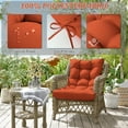 thumbnail image 5 of Kimunuk Outdoor Chair Cushions Set of 2, 42 x 21 x 5 in Non Slip Porch Swing Cushion Seat Back Cushions with Ties for Indoor Patio Rocking Chair, Orange, 5 of 8