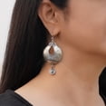 thumbnail image 2 of Soul by Sisters Hammered Silver Earrings, 2 of 2