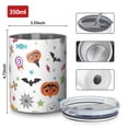 thumbnail image 4 of 12oz Coffee Tumblers Halloween Colorful Halloween Elements Stainless Steel Vacuum Insulated Travel Tumbler Coffee Cups Mug with Lid and Straw with Cleaning Brush for Cold & Hot Drinks, 4 of 5
