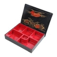 thumbnail image 1 of Caja Bento japonesa, plato para servir, bandeja para servir aperitivos roja y negra, contenedor de comida, bandeja de Sushi japonesa para el hogar, Estilo A Macarena Estuche Bento Japonés, 1 of 6