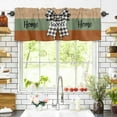 thumbnail image 3 of Home Sweet Home Valances for Windows Plaid Bow Rod Pocket Curtain Valance Window Treatment Short Curtains for Kitchen Living Room, 60"x18", 3 of 5