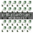 thumbnail image 5 of Koyal Wholesale Emerald Green Watercolor Wash Wedding Signs Bundle 30 Set for Ceremony, Reception Decor Signage, 5 of 5
