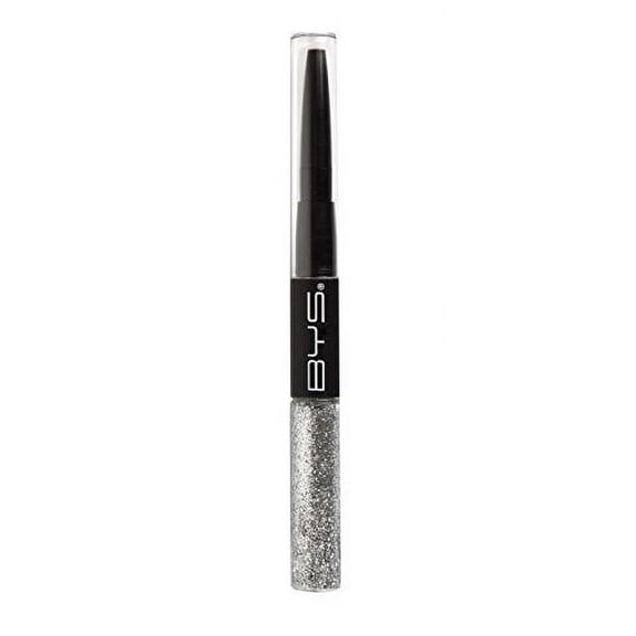BYS 2 in 1 Black Kohl Eyeliner and Glitter Eyeliner Silver Glitter