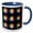 Blue/White, variant on 3drose, Honeycomb Spectrum Shows Stylized Burst of Light Through Prism into Honeycomb, 11oz Mug