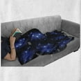 thumbnail image 6 of Constellation Soft Flannel Fleece Throw Blanket, Zodiac Sign Set and Names Group of Stars Cluster Esoteric, Cozy Plush for Indoor and Outdoor Use, 50" x 60", Dark Blue Blue White, by Ambesonne, 6 of 6
