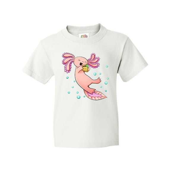 Inktastic Cute Axolotl Loves Tacos Youth T-Shirt