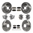 thumbnail image 1 of Transit Auto Front Rear Hub Bearings Assembly Disc Brake Rotors and Ceramic Pads Kit (10Pc) for Car Kia Forte Hyundai Elantra GT - Left Right Side (Driver Passenger) KBB-131012, 1 of 11