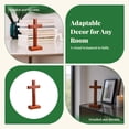 thumbnail image 4 of Wooden Altar With Stand Standing Table Double Display Decor For Home Chapel Decor 8.8 Inch, 4 of 9