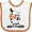 White and Orange, variant on Inktastic New to the Herd Cute Cow Boys or Girls Baby Bib