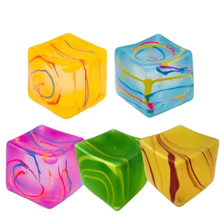 Stress Cube Squishy Portable Tie-Dye Ice Cube Sensory Squeeze Toy for Classroom Prizes Goodie Bags Fillers Office Gift