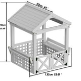 View of COCLUB Kids Outdoor Playhouse, Wooden Playhouse with Play Kitchen ...