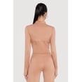 thumbnail image 4 of Women's Zip Front Corset Detail Mock Neck Track Jacket, 4 of 4