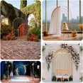 thumbnail image 5 of Efavormart 8ft Gold Metal Multi-Layered Round Top Chiara Backdrop Stand, Rainbow Floral Frame Wedding Arch, 5 of 10