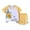 Light Yellow, variant on Zhuashum Boys Outfits 18-24 Months Soft Round Neck Short Sleeve Clothes Animal Cartoon Graphic Daily Set Cute Playsuit Blue