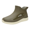 thumbnail image 2 of AUDeals Women's Rain Boots, Lightweight Short Ankle Shoes with Durable Comfort for Garden and Fishing (Green, 6.5), 2 of 7