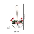 thumbnail image 3 of Christmas Decoration Bells, Bells for Christmas Trees, Hanging Decorative Bell, Versatile Ornament for Wreaths, Door, Wall, Window, Mantle Garland and New Year Party Home Decoration,White,4*7*14, 3 of 4