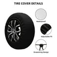 thumbnail image 4 of ZNDUO Cancer Pattern Spare Tire Cover, Universal Fit for Jeep Trailer RV SUV Camper Vehicle Waterproof Dust Tire Cover 14 inch, 4 of 8