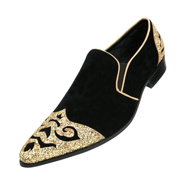 black and gold dress shoes mens