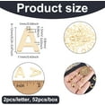 thumbnail image 2 of 52pcs Letter A-Z Pendent Stainless Steel Letter Charms Metal Alphabet Charms for Bracelet Necklace Crafts Making Golden 304 Stainless Steel, 2 of 5