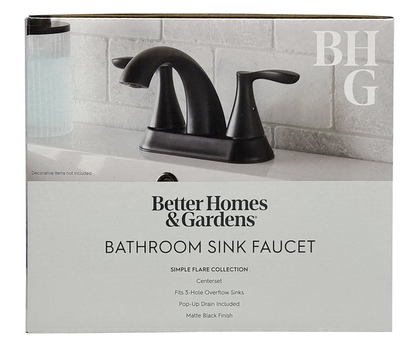 Better Homes & Gardens Simple Flair Matte Black Bathroom Faucet photo 6