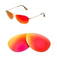thumbnail image 4 of Walleva Fire Red Mirror Coated Polarized Replacement Lenses for Maui Jim Baby Beach Sunglasses, 4 of 5