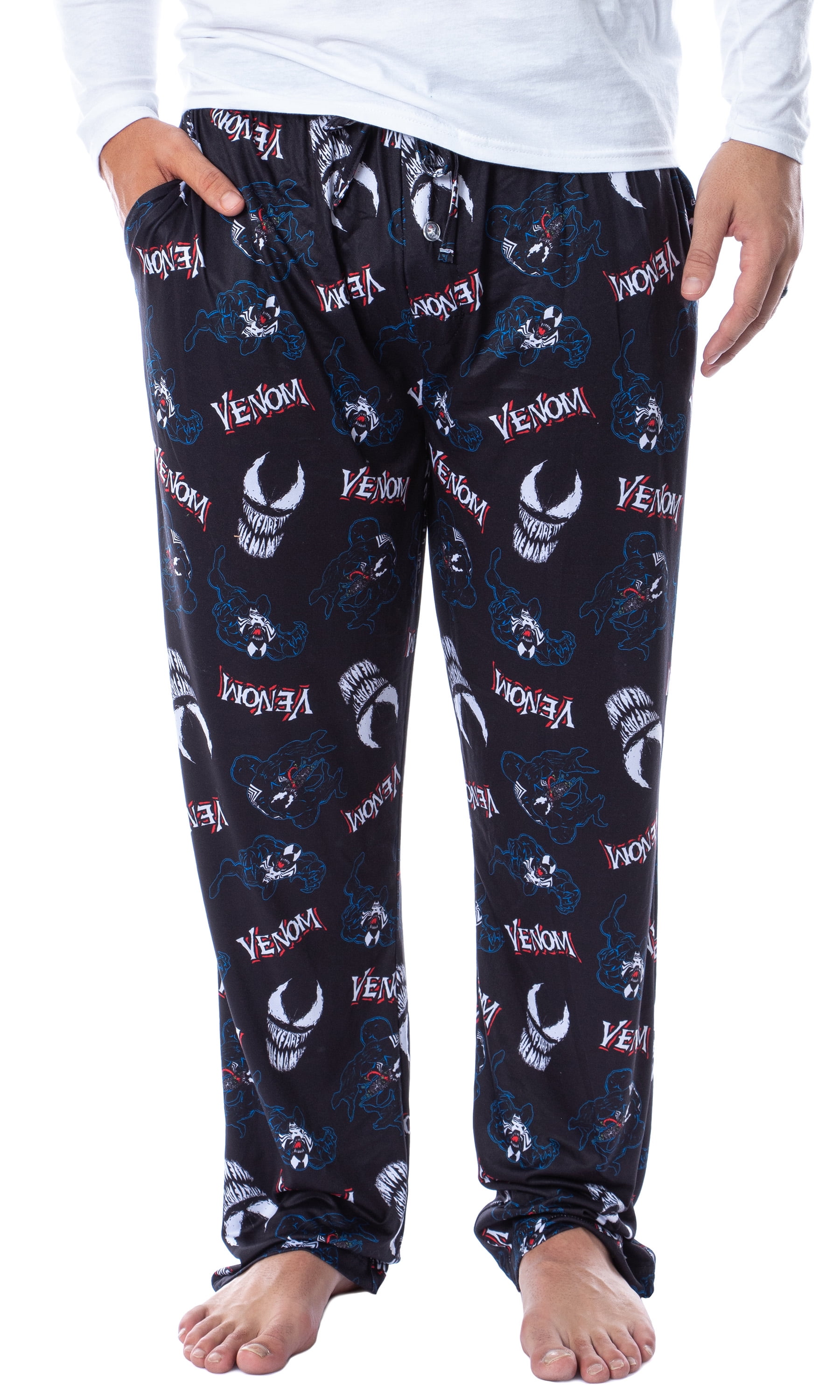 Marvel Comics Mens' Venom Movie Scary Faces Sleep Pajama Pants ...