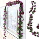 thumbnail image 3 of Guirnalda de flores artificiales de 2,5 m, realista, resistente a los rayos UV, de ratán, para bodas, fiestas, decoración colgante de simulación., 3 of 8