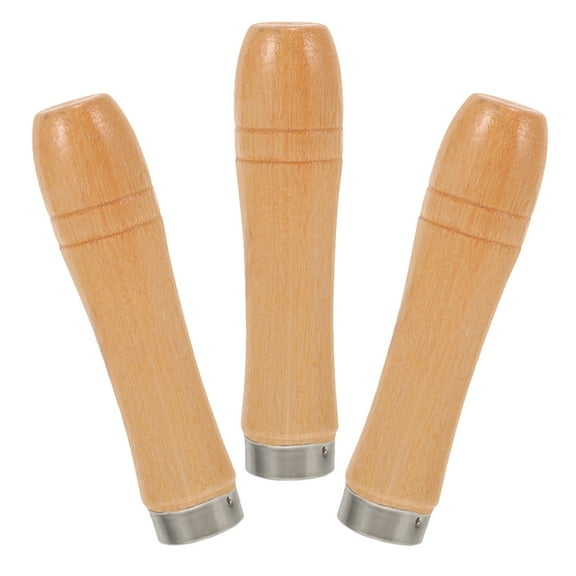 3 Pcs Spatula Handle Griddle Pan Solid Wood Handle Frying Pan Handles Sauce Pot Pan Handle Fry Pot Grip Pan Accessory