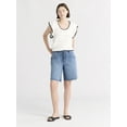thumbnail image 2 of Free Assembly Women's and Women's Plus Bermuda Shorts with Belt, 9" Inseam, Sizes 0-28, 2 of 4