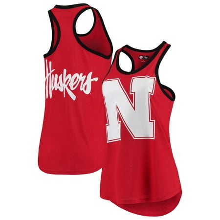 Nebraska Cornhuskers Jersey - Nebraska Cornhuskers G-III 4Her by Carl Banks Women's Tater Two-Hit Racerback Tank Top - Scarlet/Black