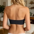 thumbnail image 4 of Jamsmile Women Strapless Bras Seamless Strapless Push Up Bras Convertible Wireless Underwire Support Bralette Padded Bandeau Bra, 4 of 5