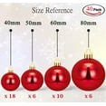 thumbnail image 2 of 40ct Christmas Ball Plated Ornaments Tree Collection for Holiday Wedding Party Decoration(40ct Brilliance, Red), 2 of 3