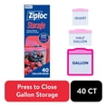 thumbnail image 3 of (4 pack) Ziploc Brand Food Storage Bags, School Supplies, with Grip 'n Seal Technology, Zipper, Gallon, 40 Count, 3 of 18