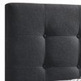 thumbnail image 4 of Twin Size Bed with Square Button Tufted Headboard Dark Gray - Saltoro Sherpi, 4 of 5