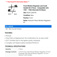 thumbnail image 2 of Front Window Regulator and Crank Handle Kit 4 Piece - Compatible with 1981 - 1986 Chevy K5 Blazer 1982 1983 1984 1985, 2 of 2