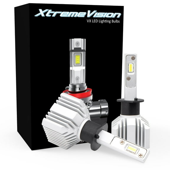 Xtremevision VX H1 LED Headlight Bulbs - 6500K Xenon White, 8000 Lumens, 16W LED