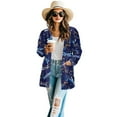 thumbnail image 2 of SCRAWLGOD Galaxy Dragonfly Long Sleeve Light Weight Cardigan for Women Trendy Clothes Comfortable Women's Cardigans with Pockets Size 2XL Casual Ladies Cardigan Jacket for School, 2 of 7