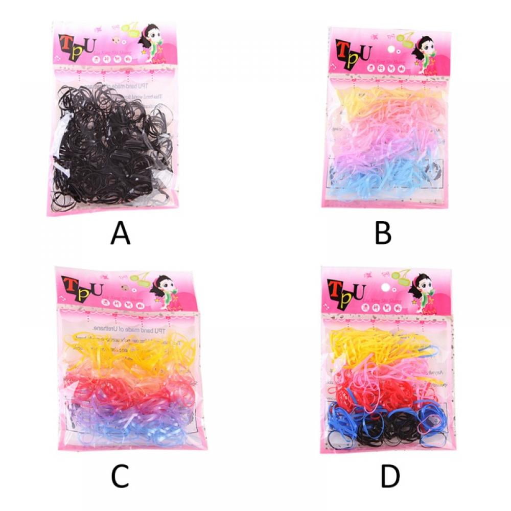 Ediodpoh 1000Pcs Mini Rubber Bands Soft Elastic Bands Non Slip Small Tiny  Hair Ties for Toddlers Kids Braids Black 1.5cm 