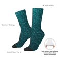 thumbnail image 4 of Rateoe Navy blue sparkling for Women Casual Calf Socks - Cute Crew Socks - Thin Soft Above Ankle Socks Size 5-11, 4 of 6